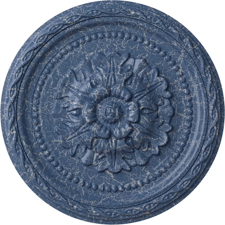 Ekena Millwork Palmetto Ceiling Medallion, Hand-Painted Americana Crackle, 11 1/2"OD x 1"P CM11PAAMC